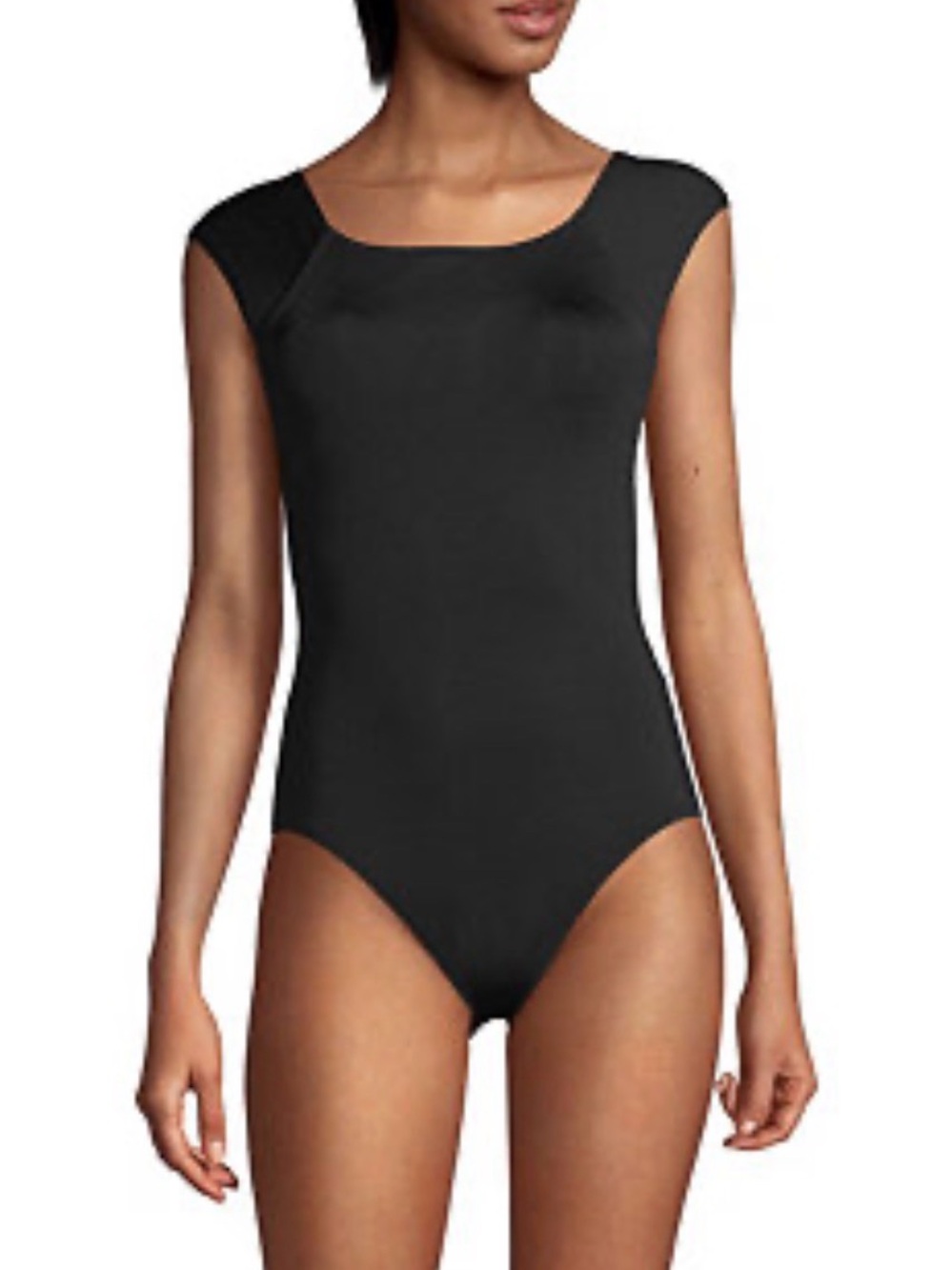 Helmut Lang Black Off-Shoulder Bodysuit